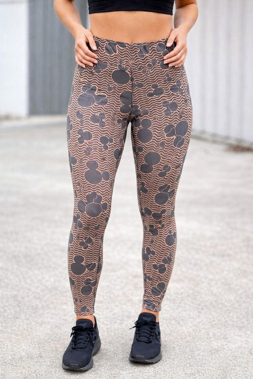 LuLaRoe Disney Leggings Green Mickey Mouse Tall & Curvy Large